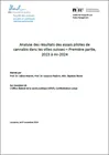 Analyse des résultats des essais pilotes de cannabis dans les villes suisses - Première partie, 2023 à mi-2024
