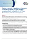 Facteurs associés à la présence d'au moins un trouble probable de santé mentale chez les enfants scolarisés de 6 à 11 ans : résultats de l'étude Enabee 2022 en France hexagonale