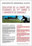 Evolution de la santé des étudiants en 2e année à l'Université de Grenoble