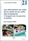 Les infractions au code de la route et au code des transports. L'impact sur le permis à points. Bilan statistique 2021